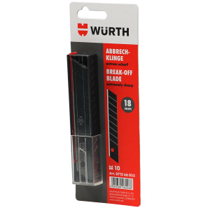 Würth Abbrechklinge Extrem Scharf 18 mm 10 St. Ersatzklinge 071566053 Würth Abbrechklinge Extrem Scharf 18 mm 10 St. Ersatzklinge 071566053