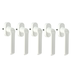 5er Sparset Schüco CT 70 Fenstergriff Akustik in weiß