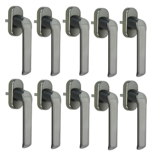 10er Sparset Schüco CT 70 Fenstergriff Akustik in edelstahl