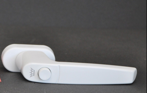 Schüco CT 70 Design Fenstergriff mit Sperrtaste (weiss)