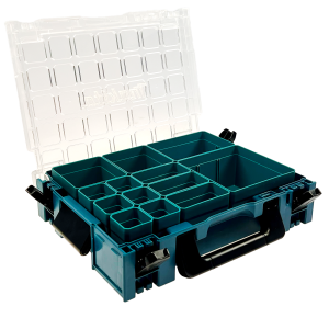 Makita Makpac-Organizer transparenter Deckel inkl. 13 Einsätzen