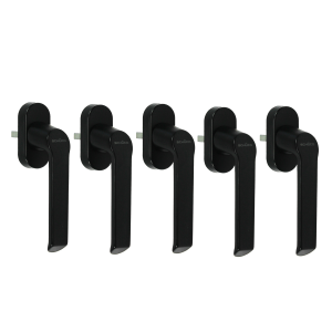 5er Sparset Schüco CT 70 Fenstergriff Akustik in schwarz