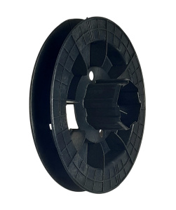 Gurtscheibe mit integrierter Walzenkapsel mit Stahlstift 12mm, Durchmesser 220mm Gurtscheibe mit integrierter Walzenkapsel mit Stahlstift 12mm, Durchmesser 220mm