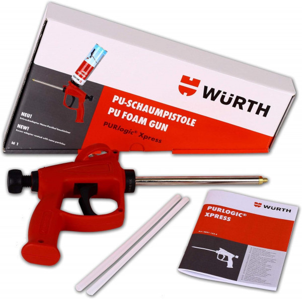 Würth 1K Schaumpistole Xpress PURLOGIC für Bau- und Montageschaum